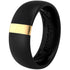 Silicone Wedding Ring with Stainless Steel Strip - MetalBar Collection
